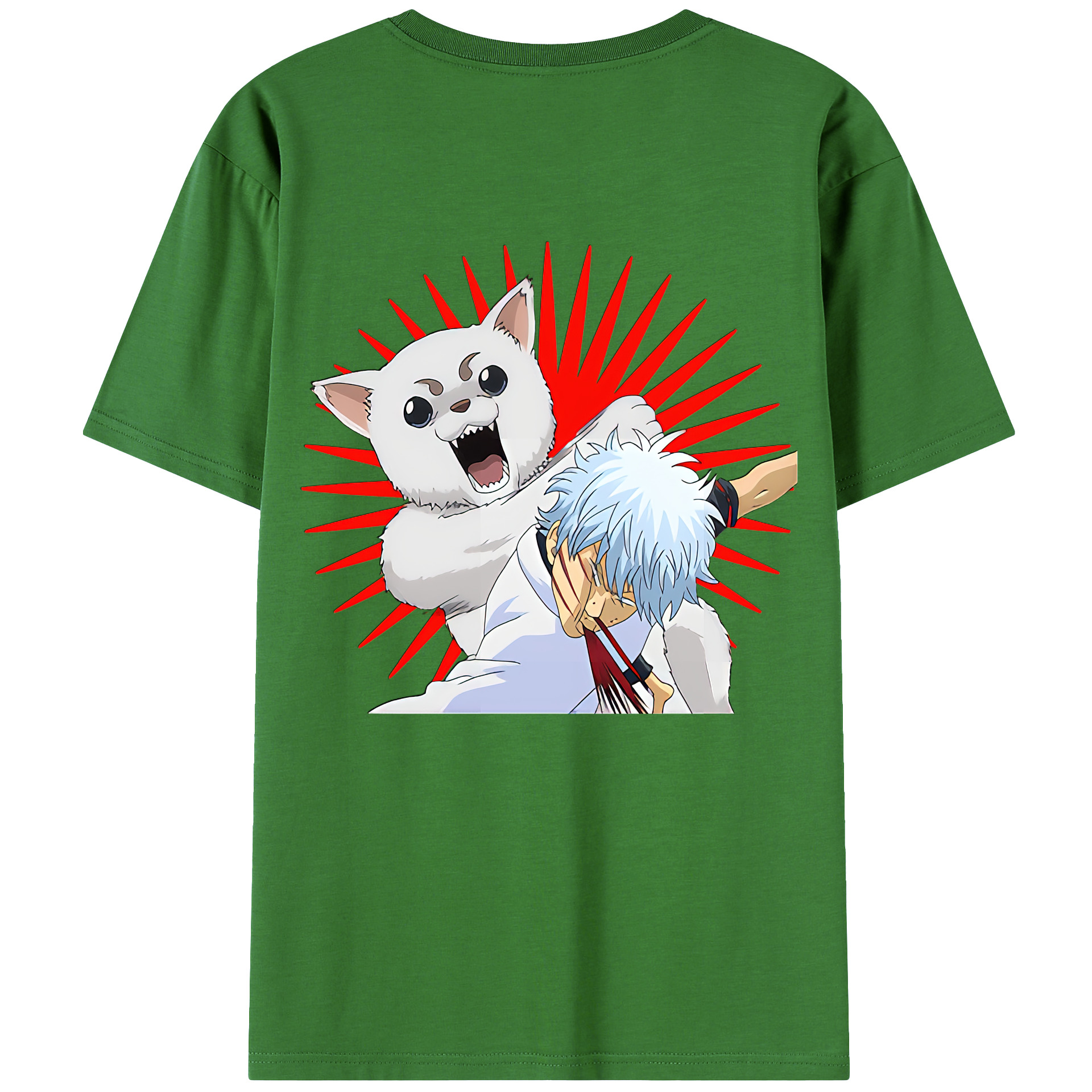 （画像用） ぎんたま 坂田銀時（さかたぎんとき） 神楽 志村新八（しむら しんぱち） GINTAMA Sakata Gintoki Kagura Shimura Shinpachi レディース半袖Tシャツ(バックプリント)